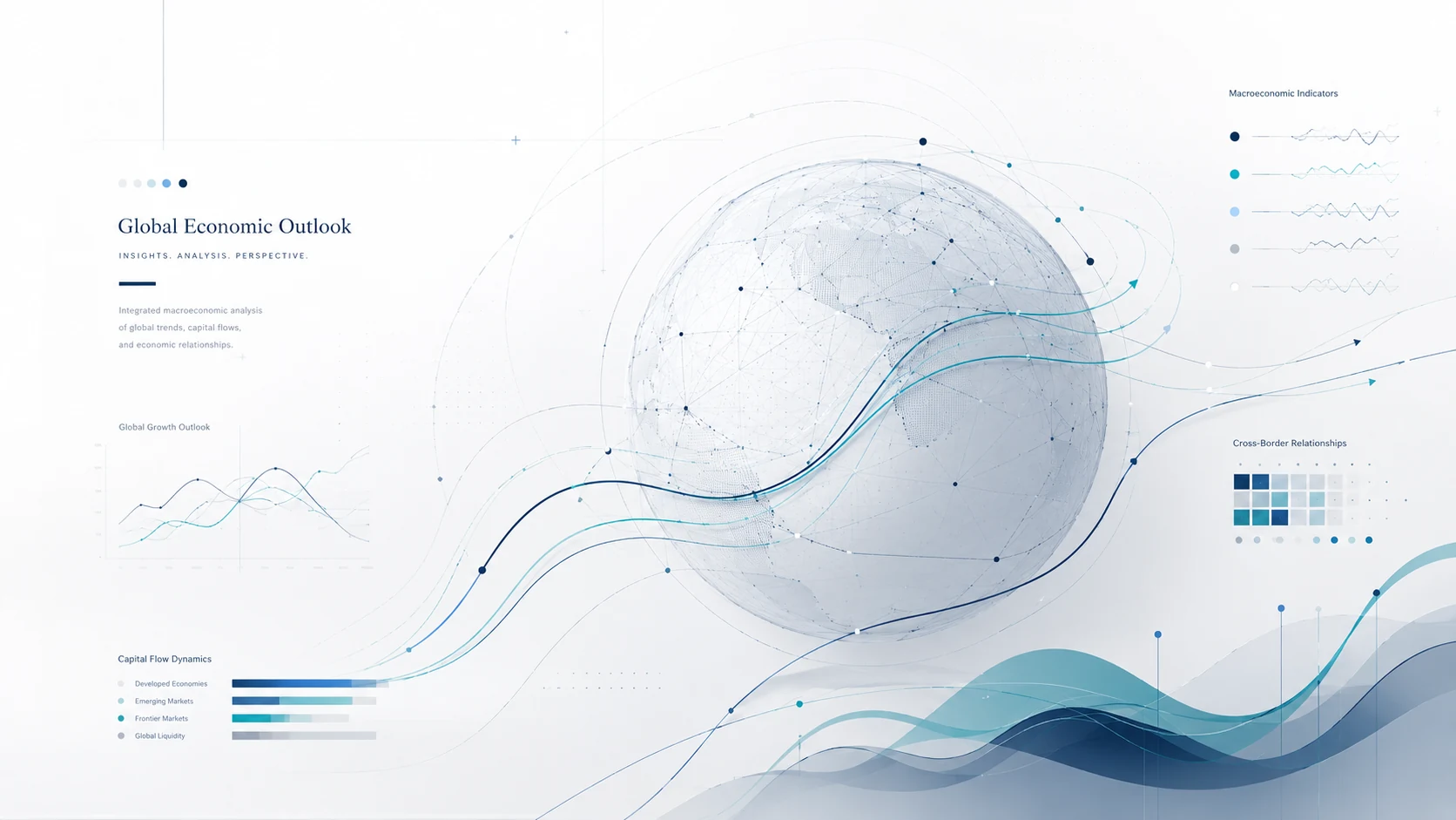 Abstract global markets report visual